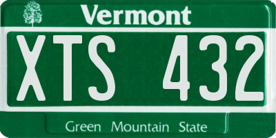 VT license plate XTS432