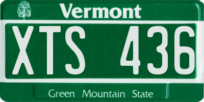 VT license plate XTS436