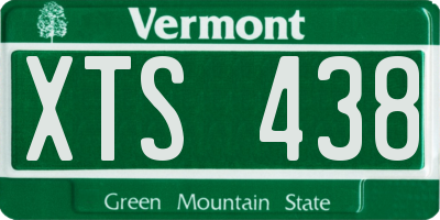 VT license plate XTS438