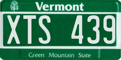 VT license plate XTS439