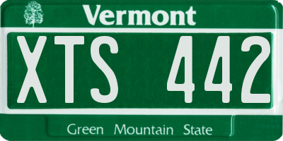 VT license plate XTS442