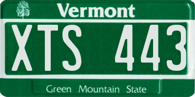 VT license plate XTS443