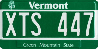 VT license plate XTS447