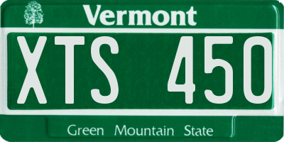 VT license plate XTS450