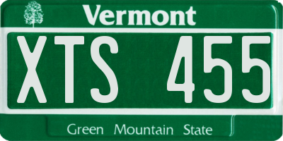 VT license plate XTS455