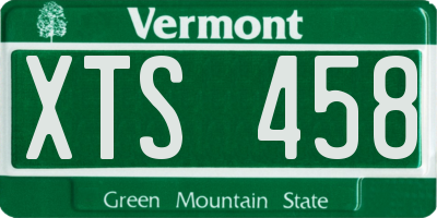 VT license plate XTS458