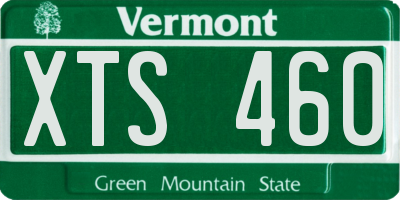 VT license plate XTS460