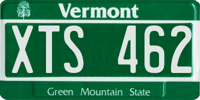 VT license plate XTS462