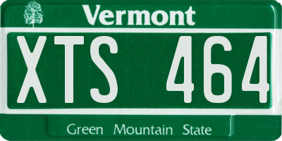 VT license plate XTS464
