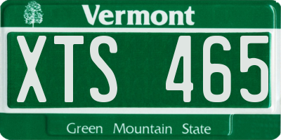 VT license plate XTS465