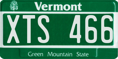 VT license plate XTS466