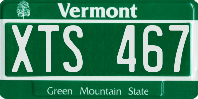 VT license plate XTS467