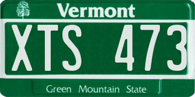 VT license plate XTS473
