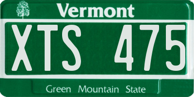 VT license plate XTS475