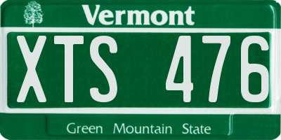 VT license plate XTS476