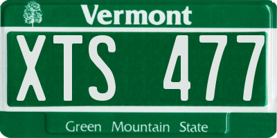 VT license plate XTS477