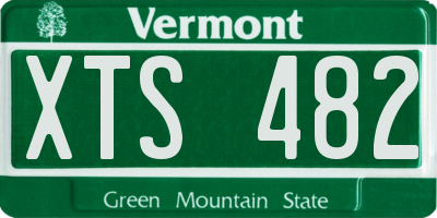 VT license plate XTS482