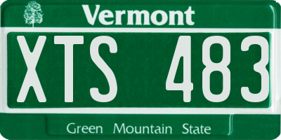 VT license plate XTS483