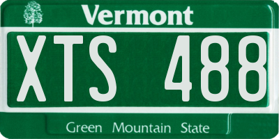 VT license plate XTS488