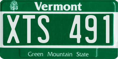 VT license plate XTS491