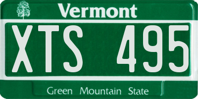 VT license plate XTS495