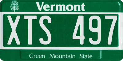 VT license plate XTS497