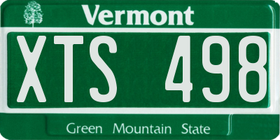 VT license plate XTS498