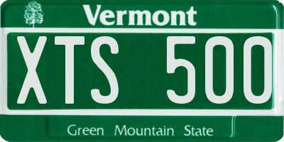 VT license plate XTS500