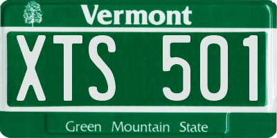 VT license plate XTS501