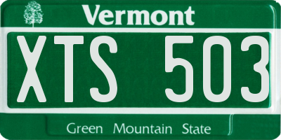 VT license plate XTS503