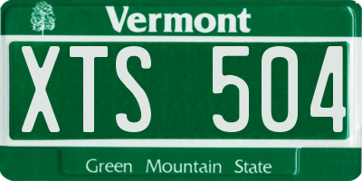 VT license plate XTS504