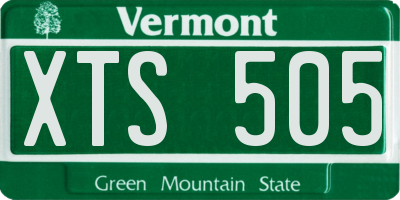 VT license plate XTS505