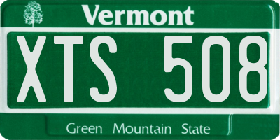 VT license plate XTS508