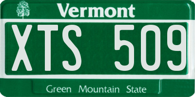 VT license plate XTS509