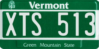 VT license plate XTS513