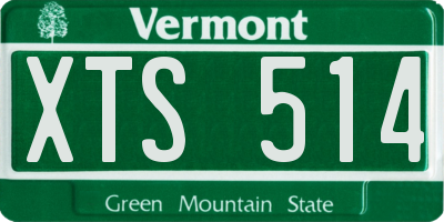 VT license plate XTS514