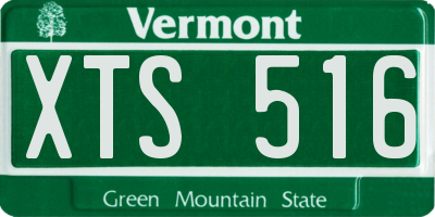 VT license plate XTS516