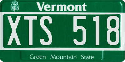 VT license plate XTS518