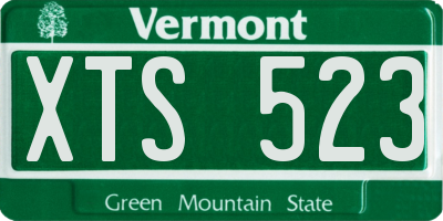 VT license plate XTS523