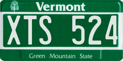 VT license plate XTS524
