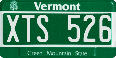 VT license plate XTS526