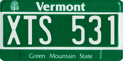 VT license plate XTS531