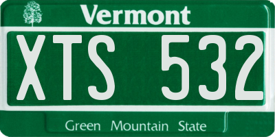 VT license plate XTS532