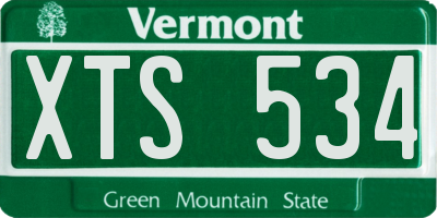 VT license plate XTS534