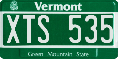VT license plate XTS535