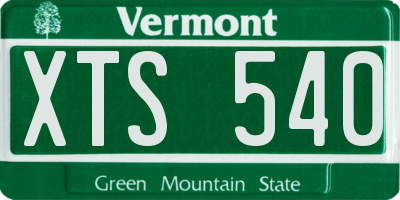 VT license plate XTS540