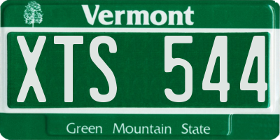 VT license plate XTS544
