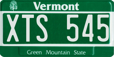 VT license plate XTS545