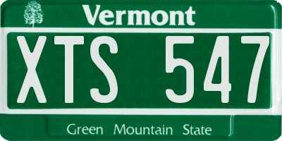 VT license plate XTS547