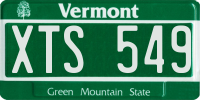 VT license plate XTS549